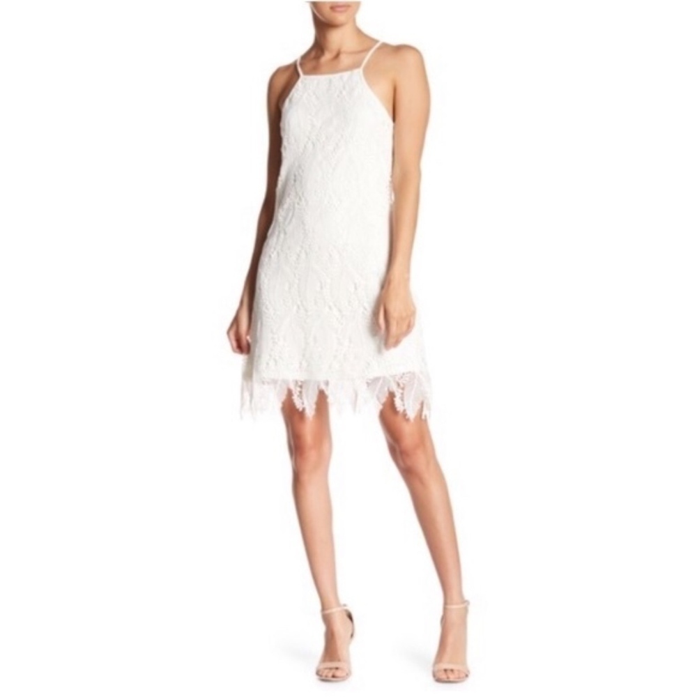 Tart Devora Crochet Scalloped Dress Sz Med